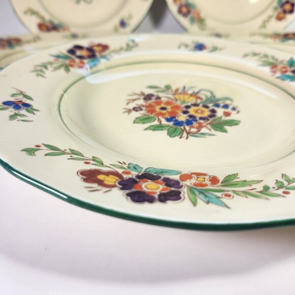 Vintage Mintons Marlow Floral Plates Set of 5 Standard 9" Dinner Plate - Picture 10 of 14